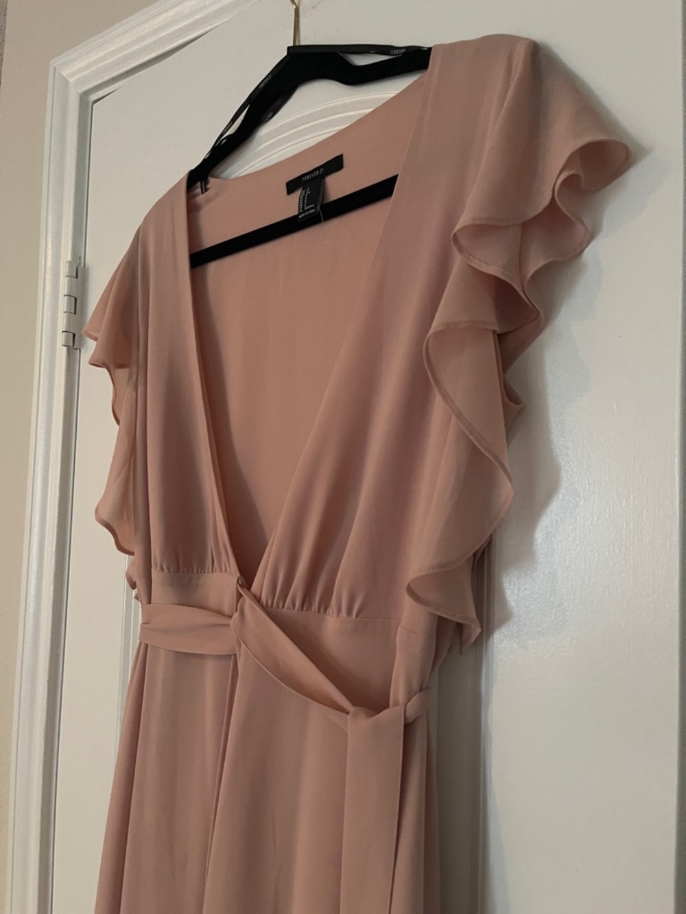 NWOT Forever 21 Dusty Rose High-Low Wrap Maxi Dress - Size S - Picture 4 of 8